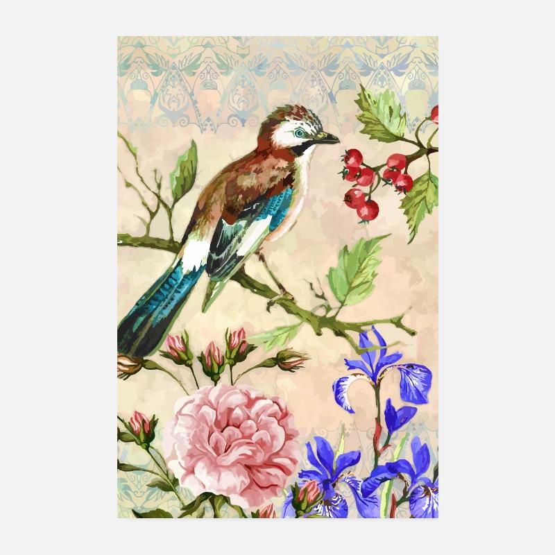 Oiseau coloré Poster 20 x 30 cm