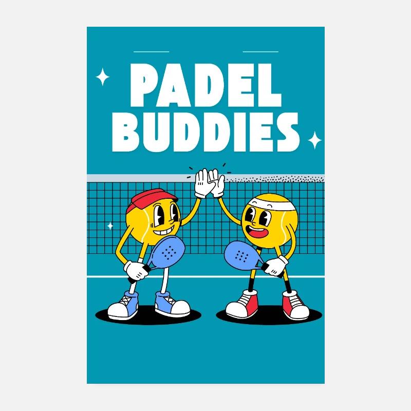 Duo de copains de padel High Five Poster 20 x 30 cm