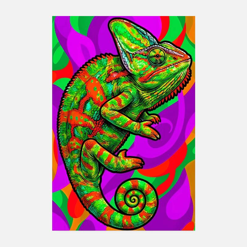 caméléon Poster 20 x 30 cm