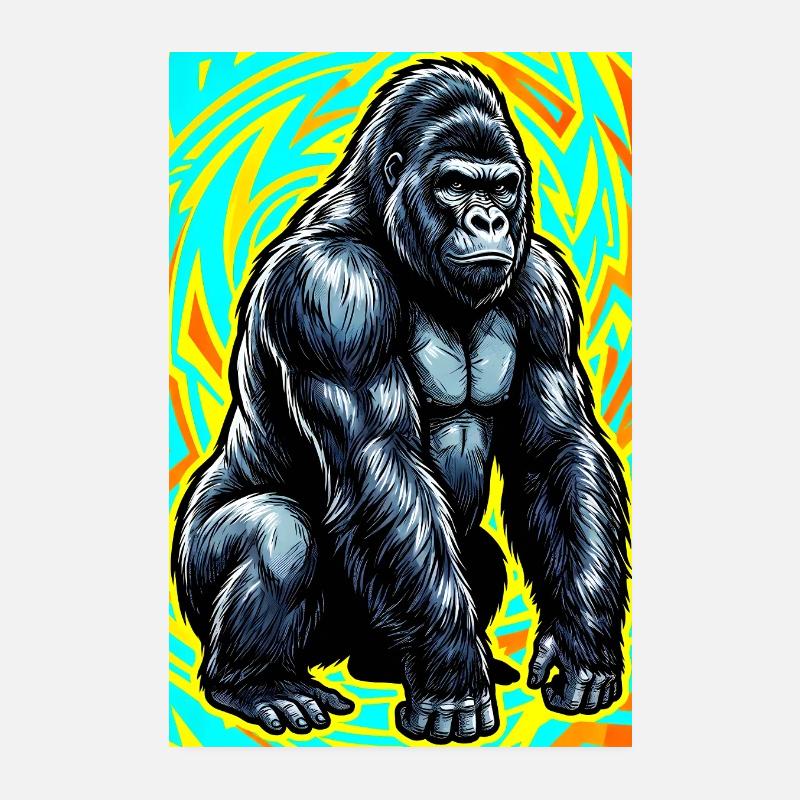 gorilla Poster 8" x 12" (20x30 cm)