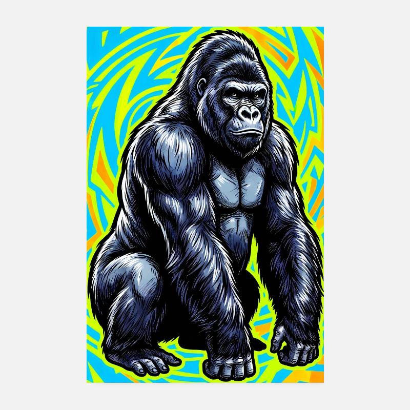 gorilla Poster 8" x 12" (20x30 cm)