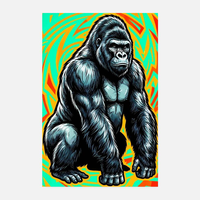 gorille Poster 20 x 30 cm