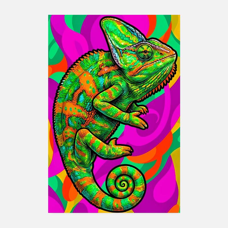 caméléon Poster 20 x 30 cm