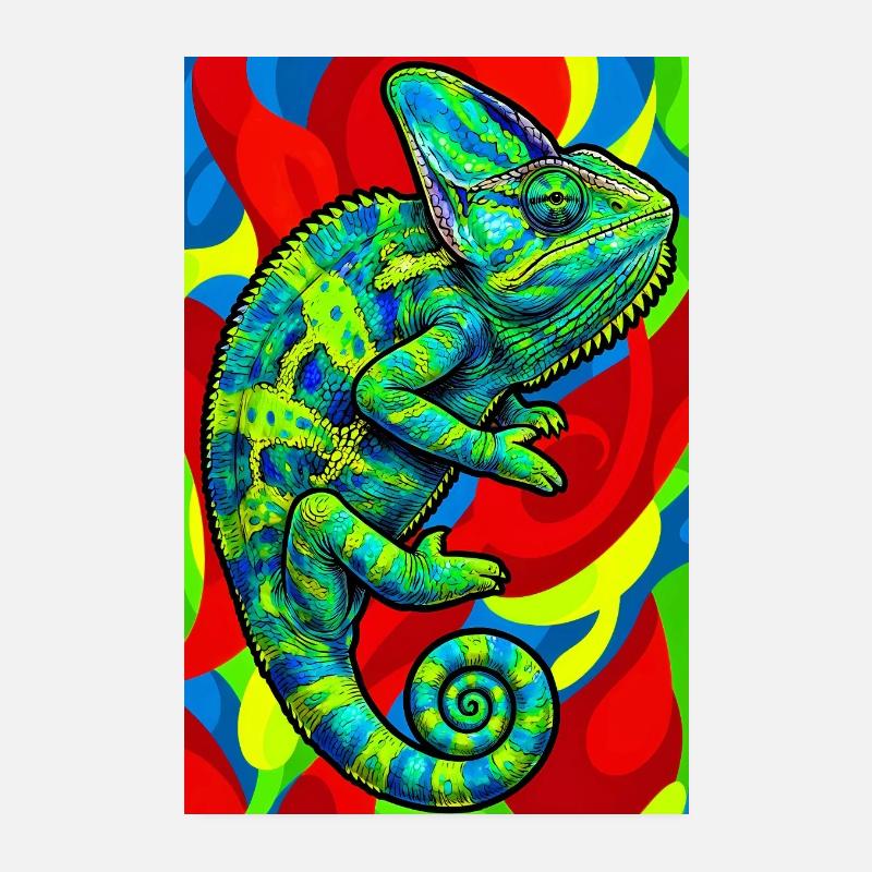 caméléon Poster 20 x 30 cm
