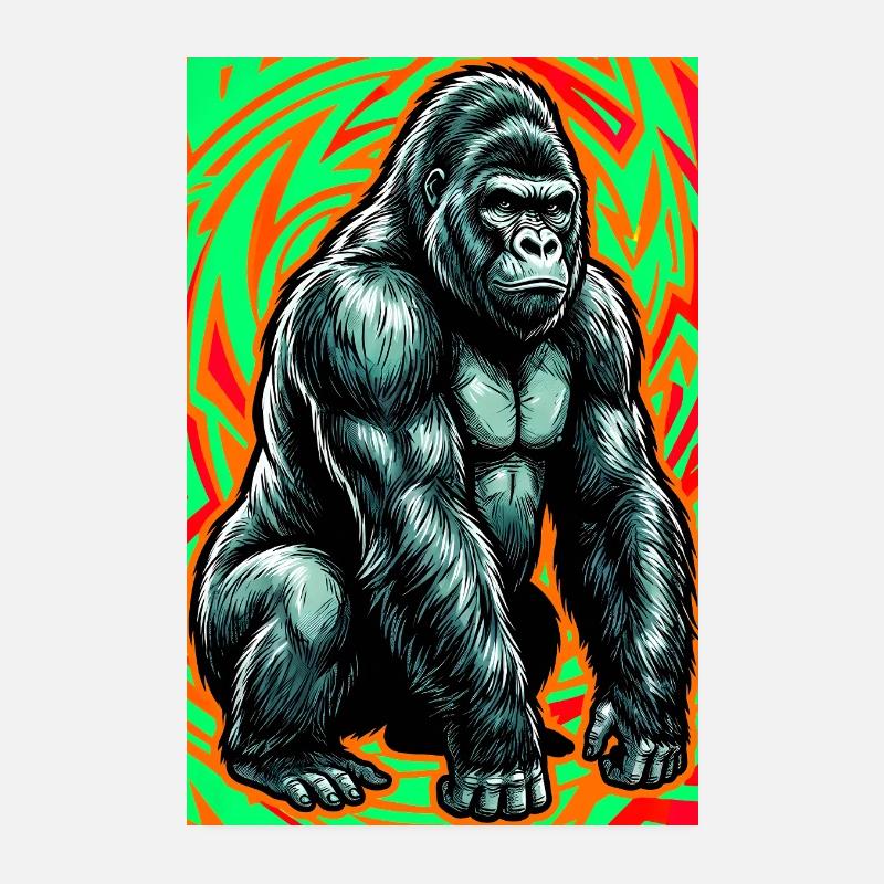 gorille Poster 20 x 30 cm