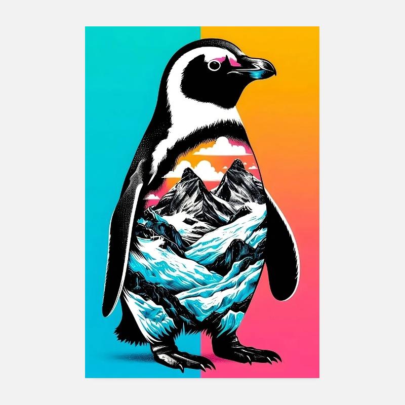 pingouin Poster 20 x 30 cm