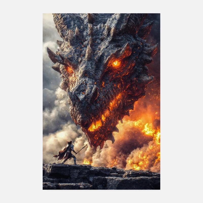 Dragon Clash Feurige Kriegsfront Poster 20x30 cm