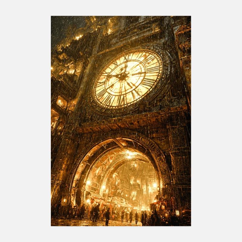 Gilded Clockgate Arch Poster 8" x 12" (20x30 cm)