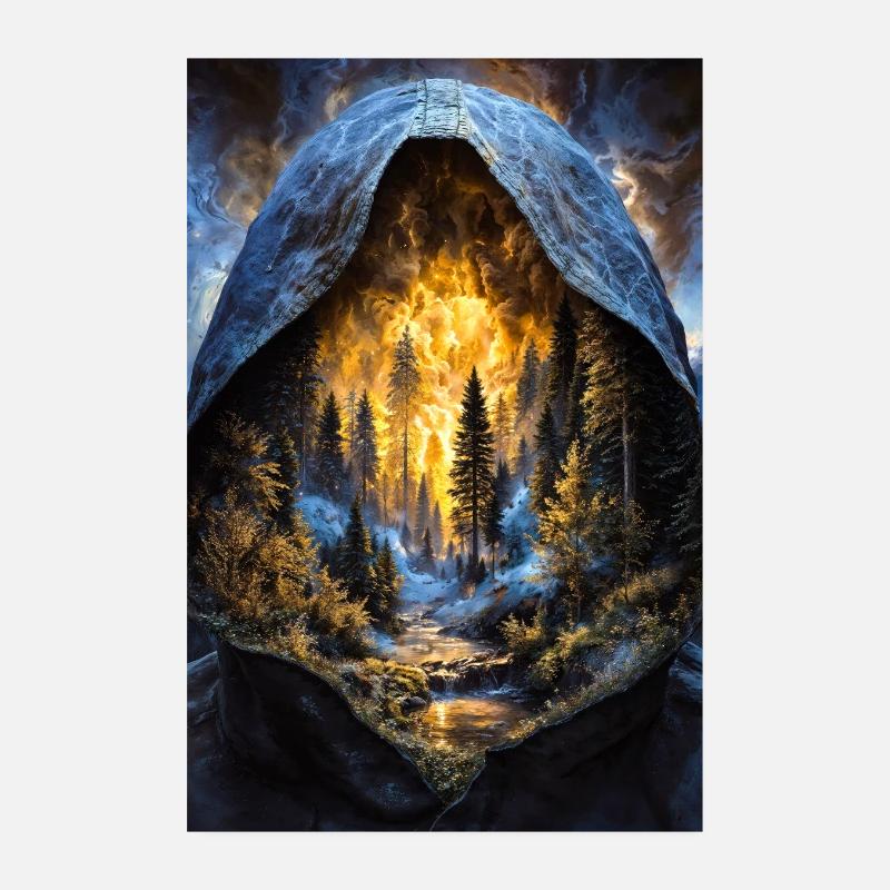 Forêt de l’Enfer à capuchon Poster 20 x 30 cm