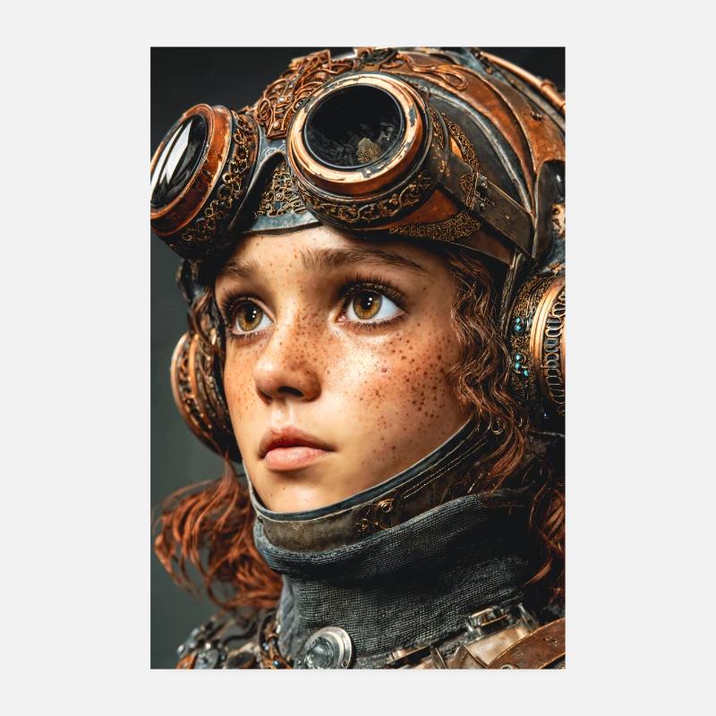 Goggles Gaze Steampunk Scout Poster 8" x 12" (20x30 cm)