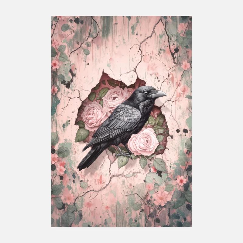 Raven Vintage Poster 20 x 30 cm