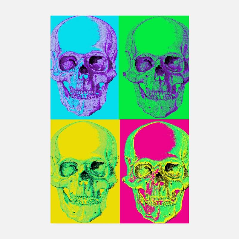 Crâne Pop Art Quadri Poster 20 x 30 cm