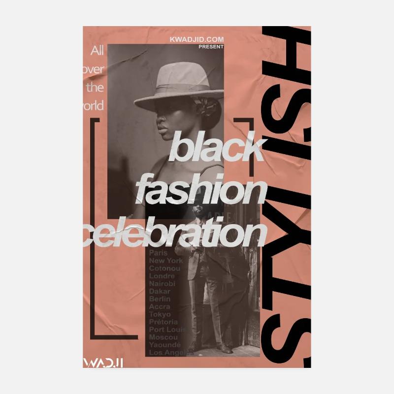 Célébration de la mode noire Poster 20 x 30 cm