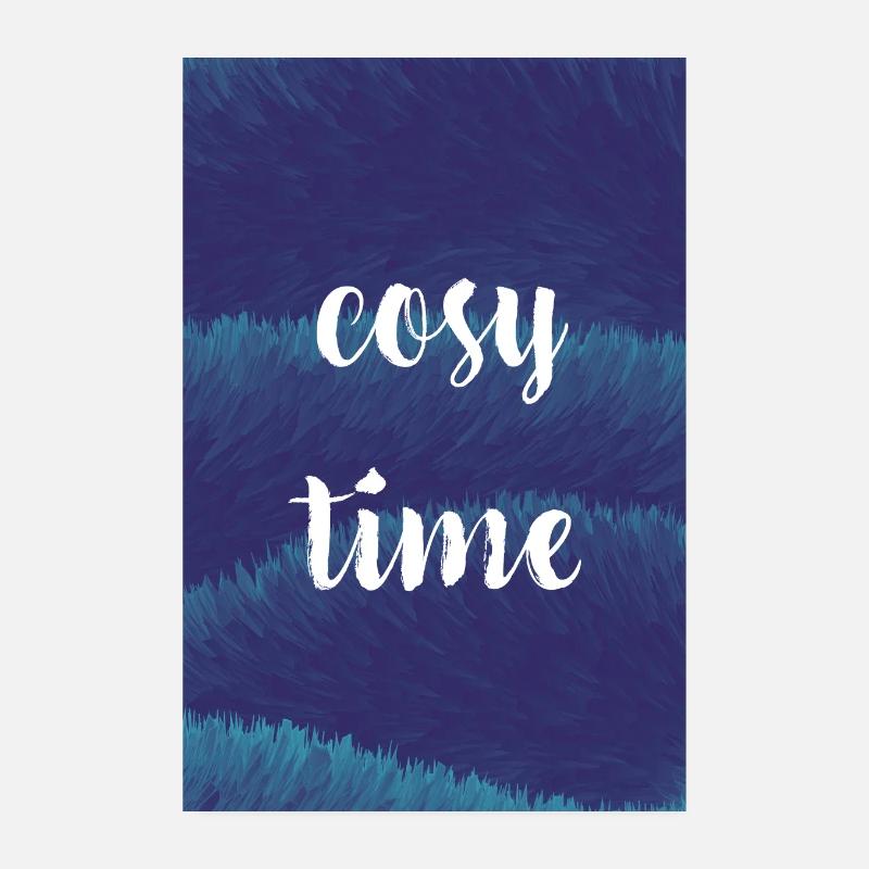 Cozy Night / Time with Plush Texture Poster 8" x 12" (20x30 cm)