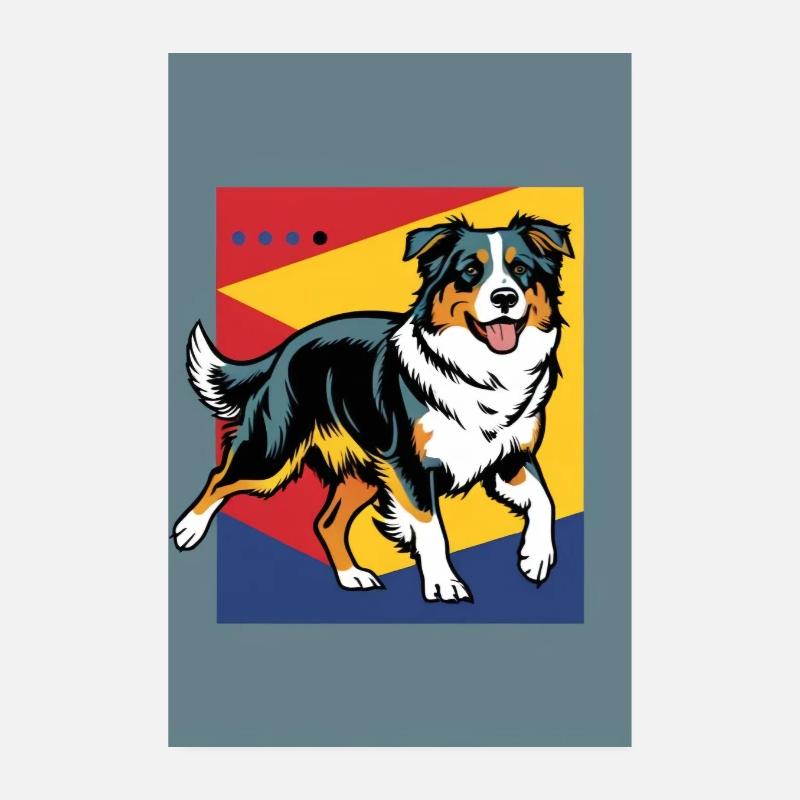 Australischer Schäferhund Poster 20x30 cm