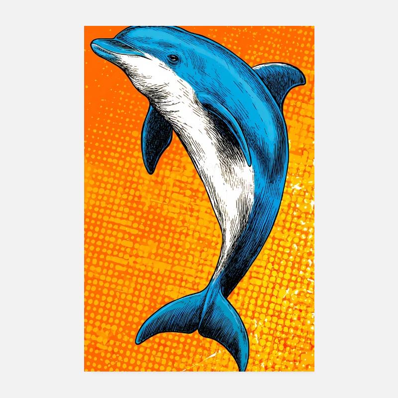 Delfin Poster 20x30 cm