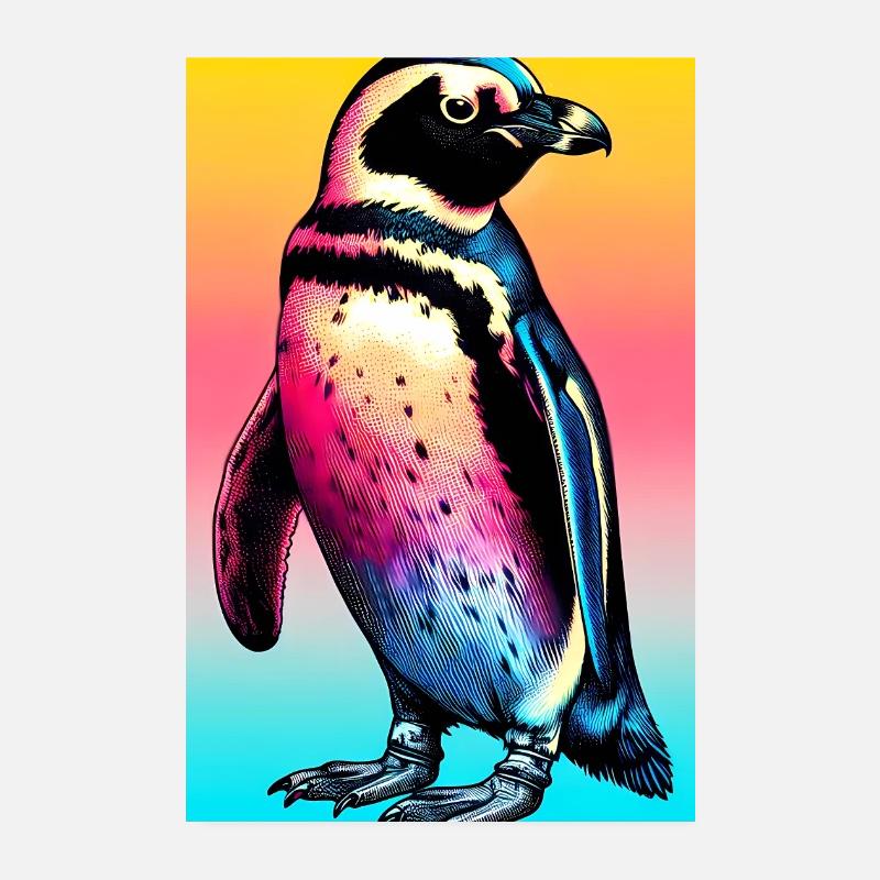 Pinguin - Poster 20x30 cm - Weiß