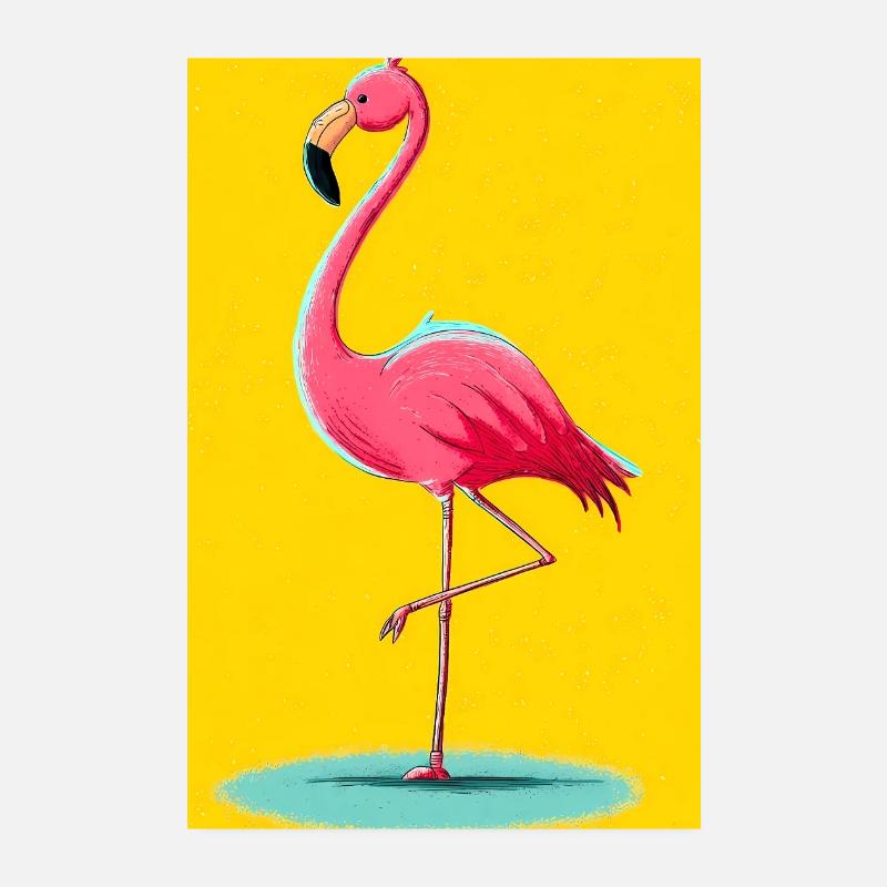 flamingo Poster 8" x 12" (20x30 cm)
