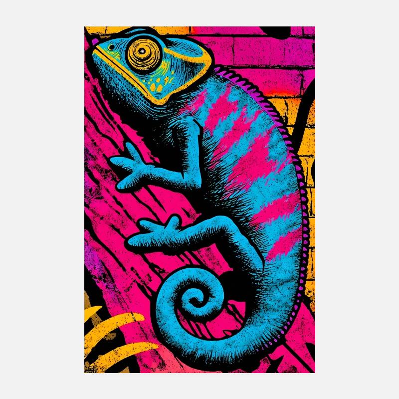 Chamäleon Poster 20x30 cm