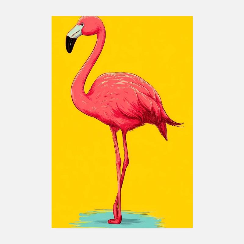 Flamingo Poster 20x30 cm