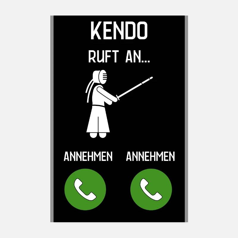 Kendo ruft an Poster 20x30 cm