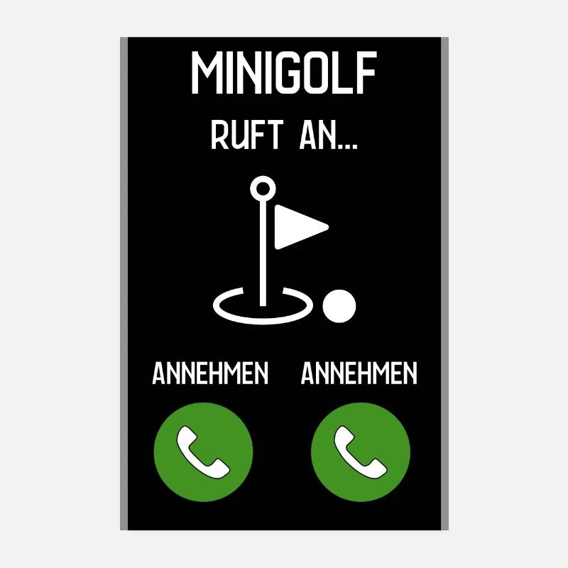 Minigolf ruft an Poster 20x30 cm