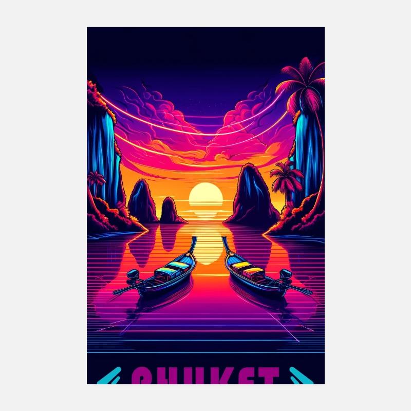 Design de coucher de soleil à Phuket en Thaïlande Poster 20 x 30 cm