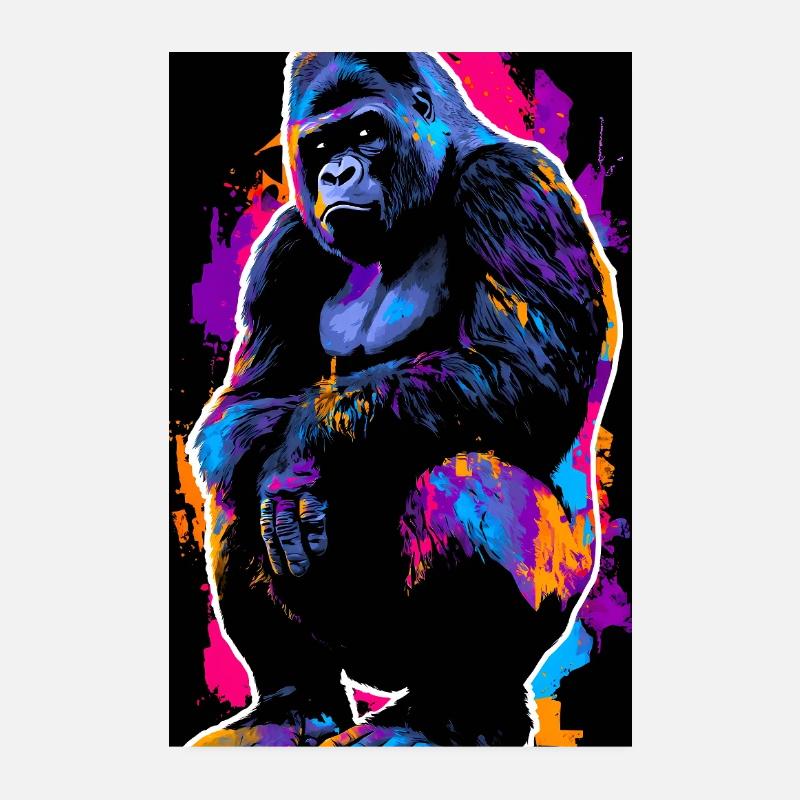 gorilla Poster 8" x 12" (20x30 cm)