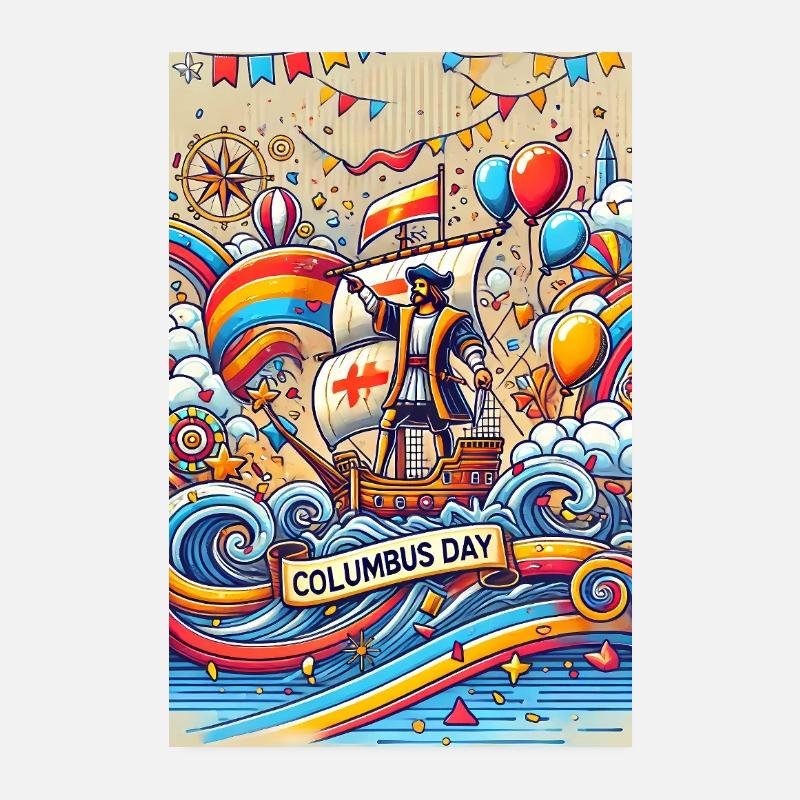 Columbus Day - Aventure en mer Poster 20 x 30 cm