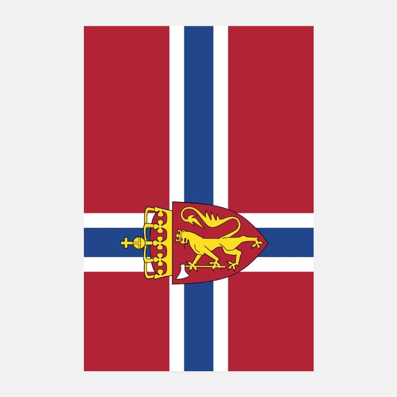 Cas de téléphone de drapeau de Norvège Poster 20 x 30 cm