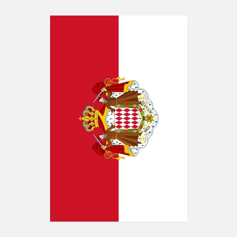 Monaco flag phone case Poster 8" x 12" (20x30 cm)