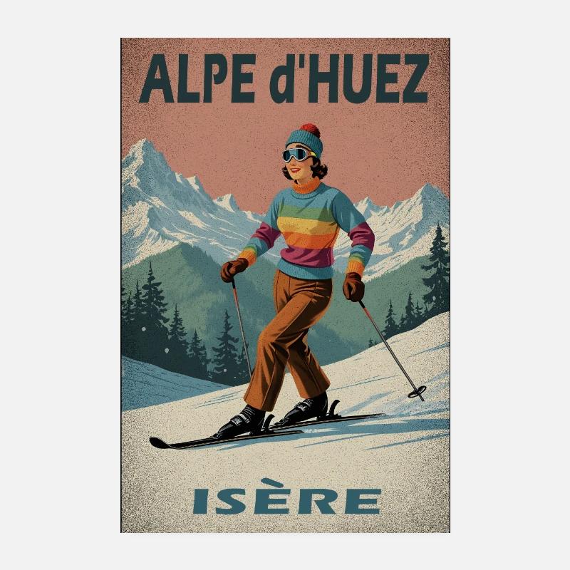 Alpe D'Huez Frankreich Poster 20x30 cm
