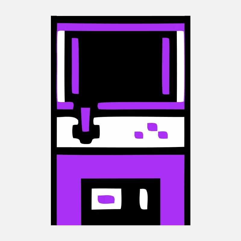 Nostalgischer Arcade Automat Gamer Poster 20x30 cm