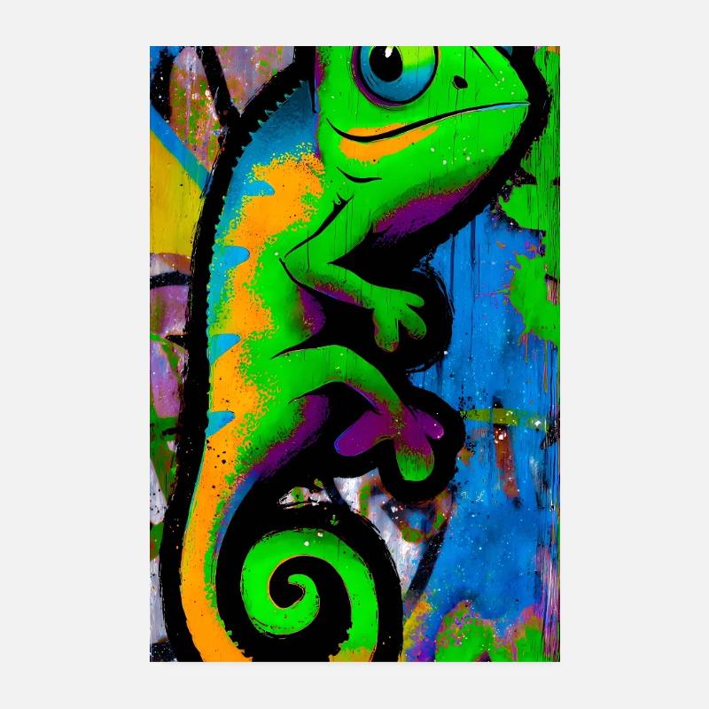 Chamäleon Poster 20x30 cm
