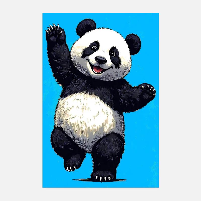 Panda Poster 20x30 cm