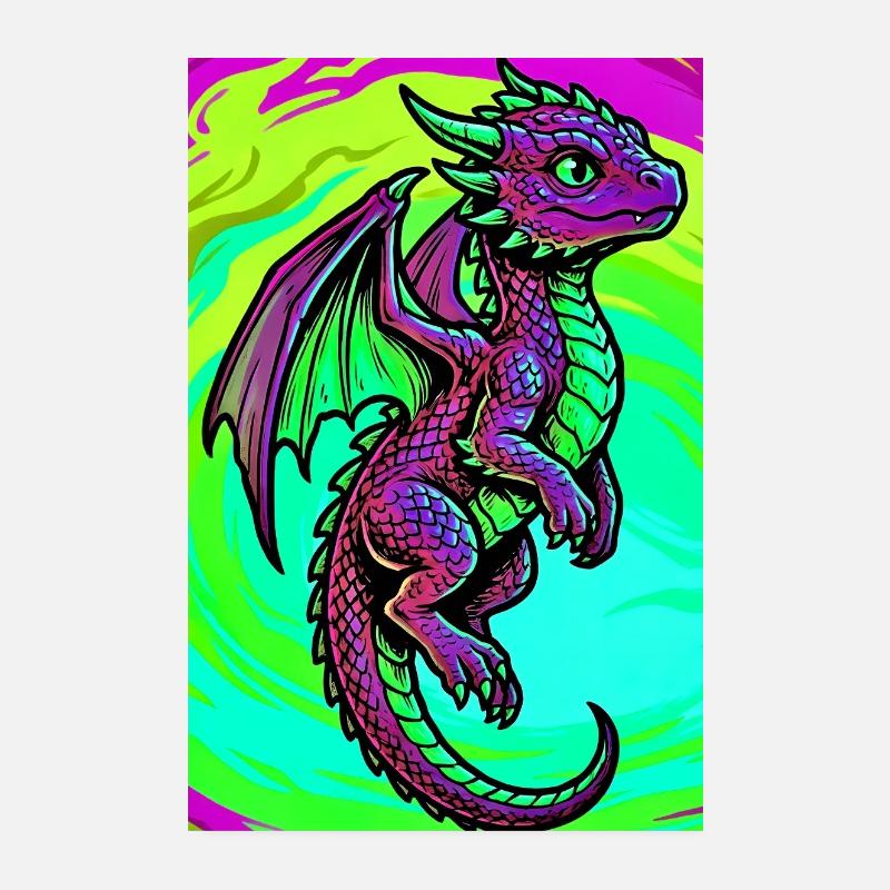 Drache Poster 20x30 cm