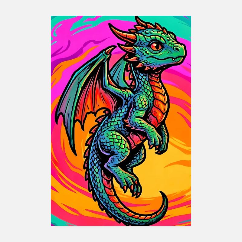 Drache Poster 20x30 cm