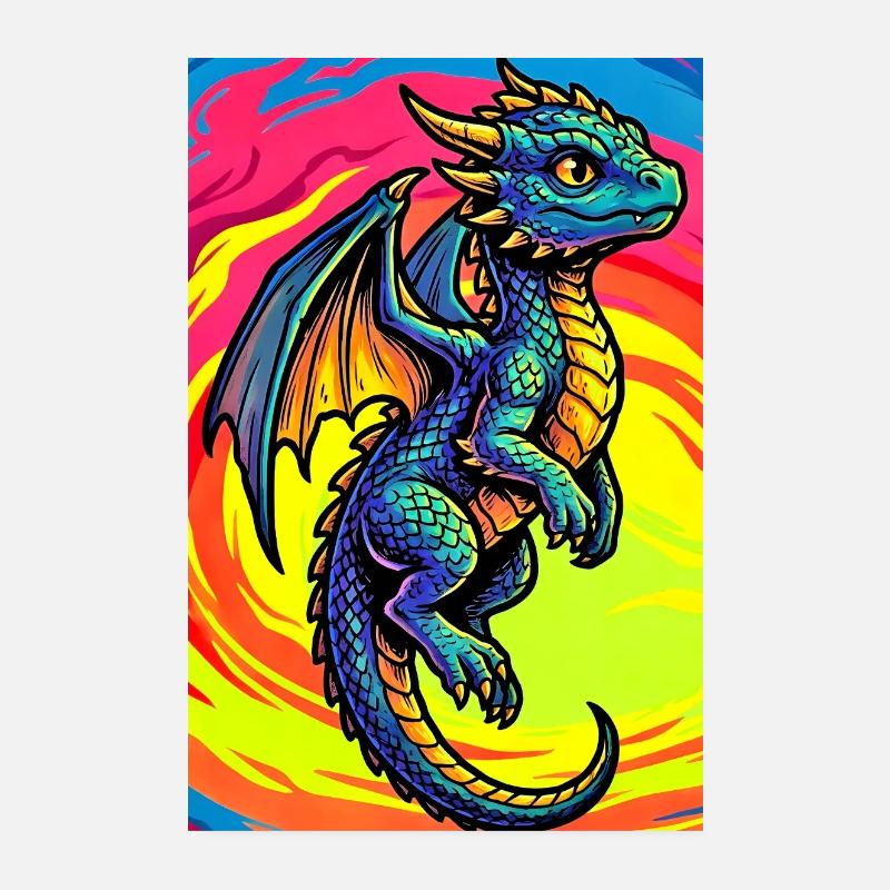 dragon Poster 8" x 12" (20x30 cm)