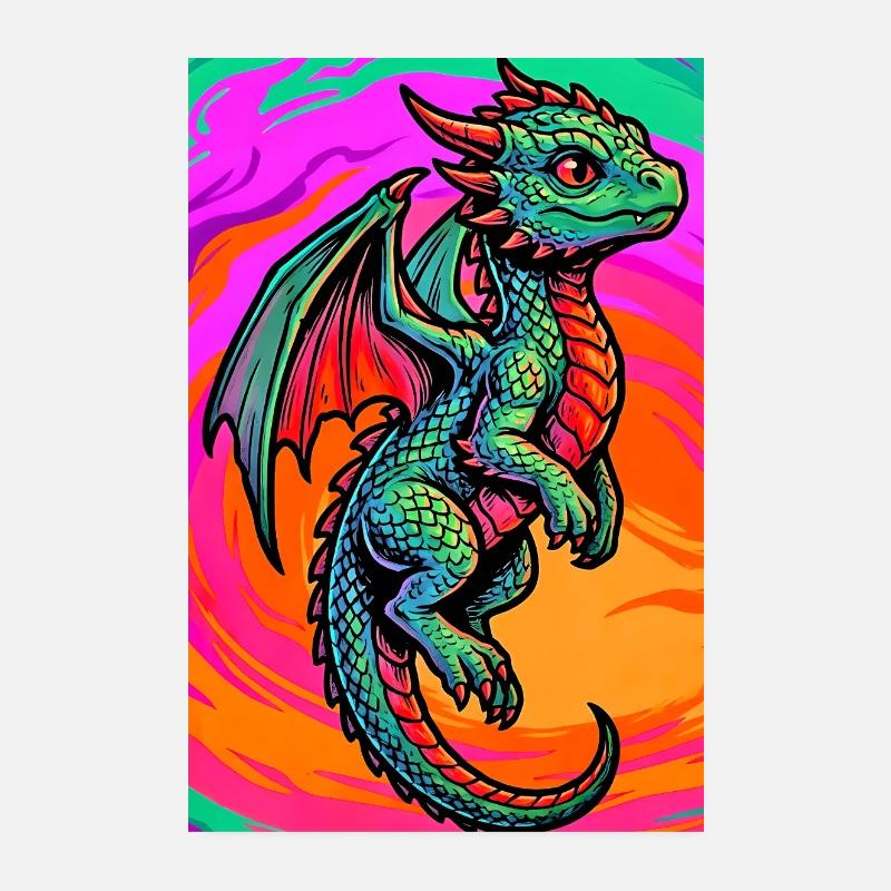 dragon Poster 8" x 12" (20x30 cm)