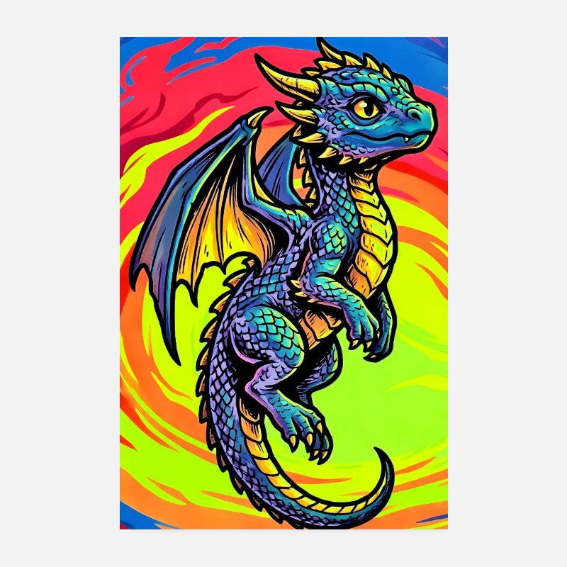 dragon Poster 8" x 12" (20x30 cm)