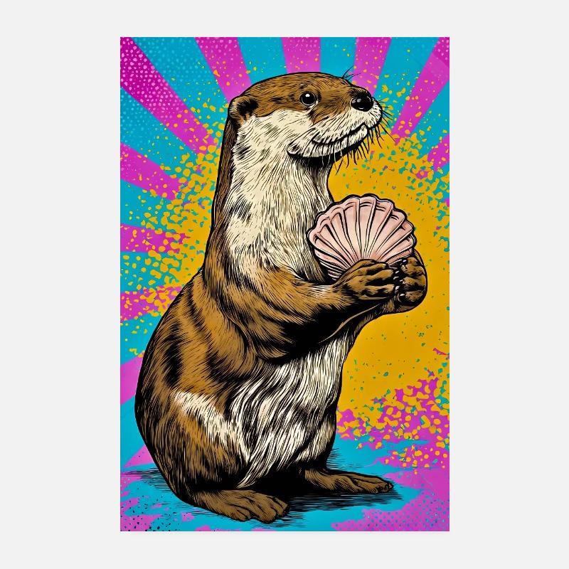 loutre Poster 20 x 30 cm