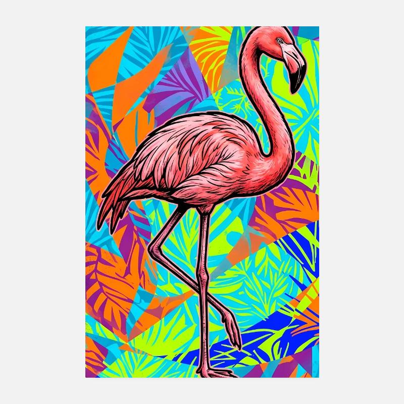 Flamant Poster 20 x 30 cm