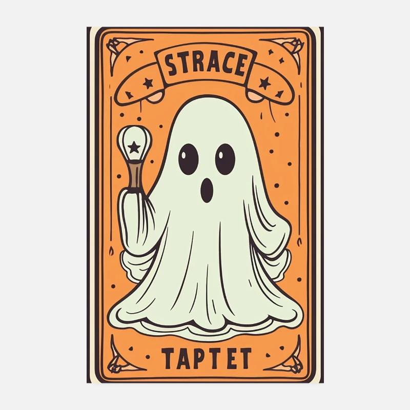 Carte de Tarot Fantôme avec Bâton Poster 20 x 30 cm