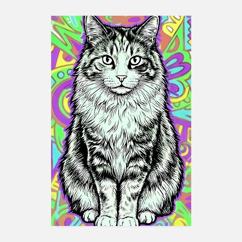 chat Poster 20 x 30 cm