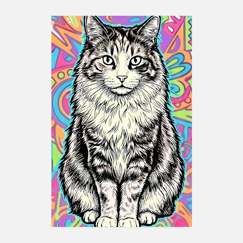 chat Poster 20 x 30 cm