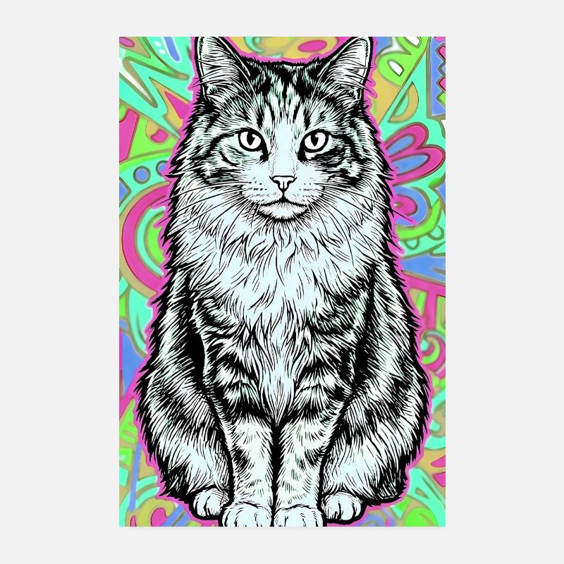 chat Poster 20 x 30 cm