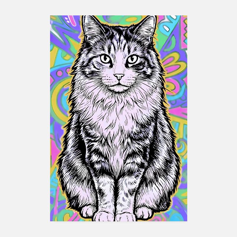 chat Poster 20 x 30 cm