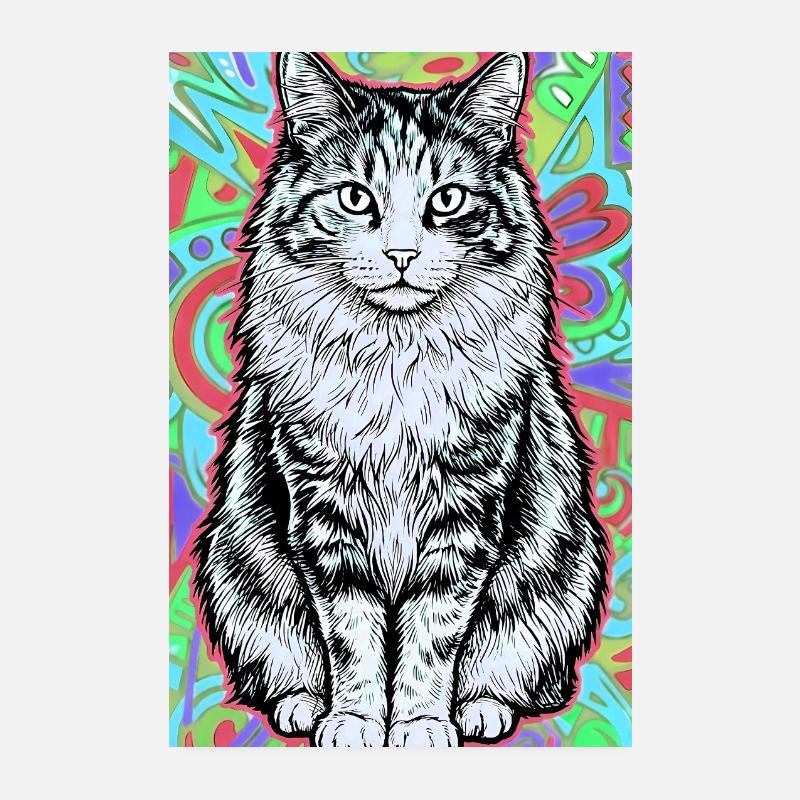 chat Poster 20 x 30 cm