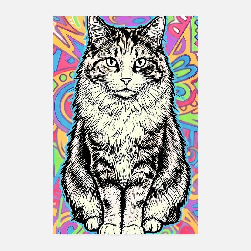 chat Poster 20 x 30 cm