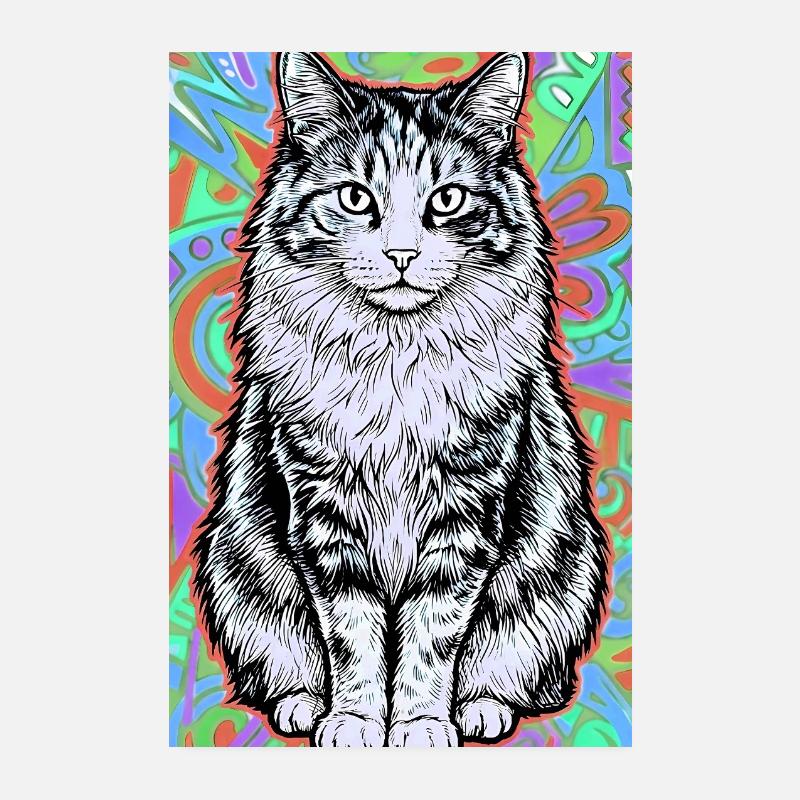 chat Poster 20 x 30 cm